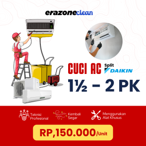 Cuci AC Split Daikin 1,5 - 2 PK
